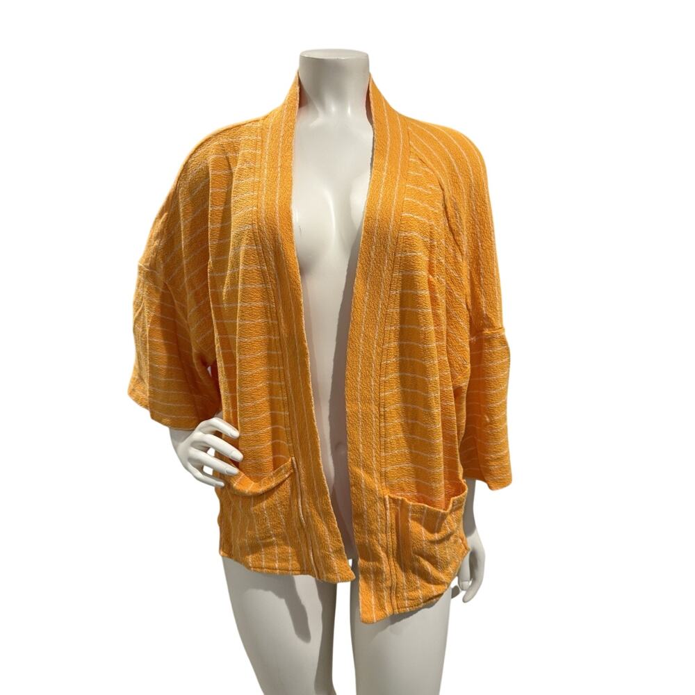 Isaac Mizrahi Women Knit Cardigan with Patch Pockets Tangerine Orange Size 2XL
